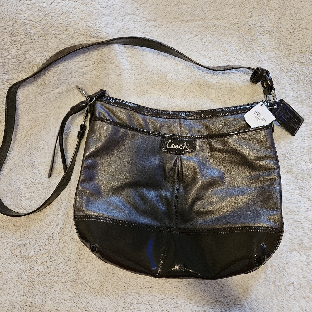 Coach Park Leather Duffle Purse, Mahogany